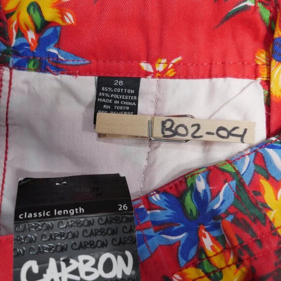 Carbon Cargo Chino Shorts Men's/Boys Size 26-28 Tribal Floral Back to School - Picture 4 of 4